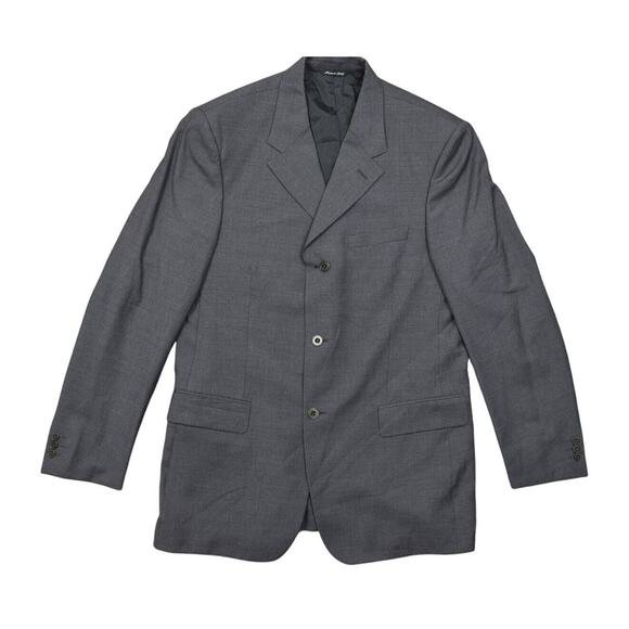 Versace Versus Men's Gray Virgin Wool Blazer Size 40/54 3 Button Made in Italy - Picture 1 of 11